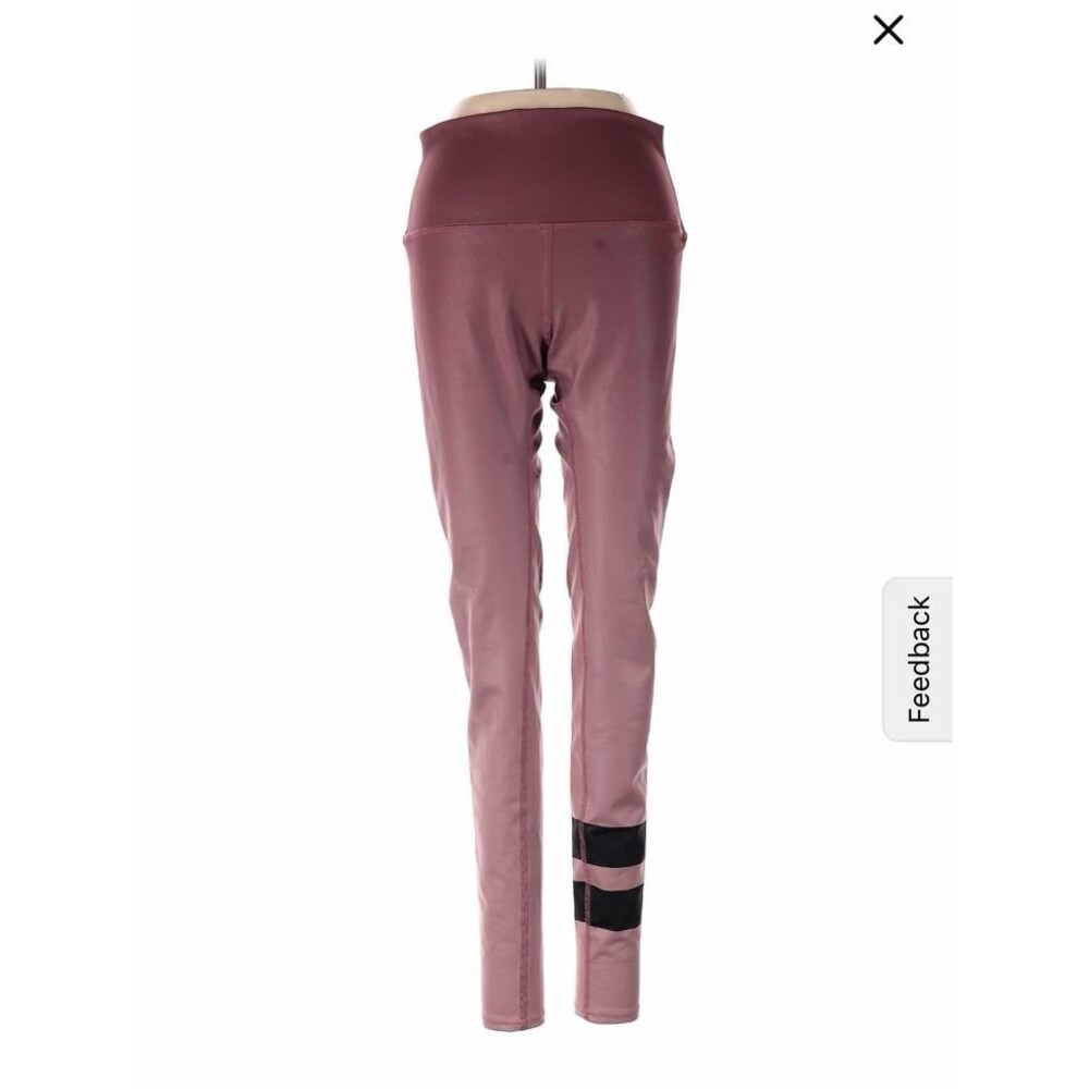 Alo Yoga High Waist LeggingAlo Yoga High Waist Leggings Pink Black Stripe Detail
